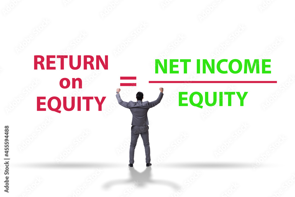 Businessman in return on equity concept Businessman in return on equity concept