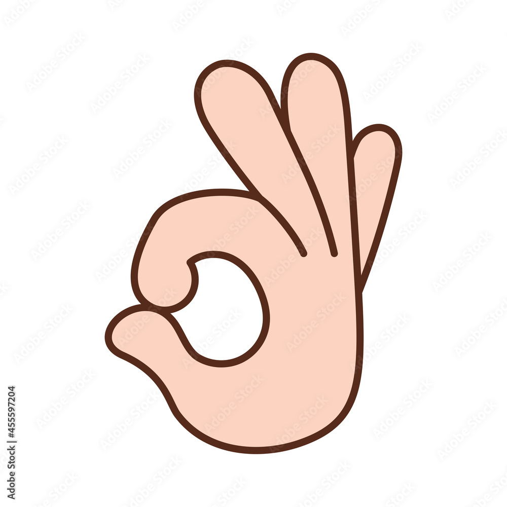 Isolated hand doing sign language Vector illustration Isolated hand doing sign language Vector illustration