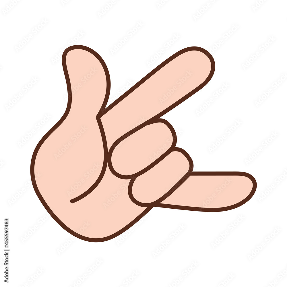 Isolated hand doing sign language Vector illustration Isolated hand doing sign language Vector illustration