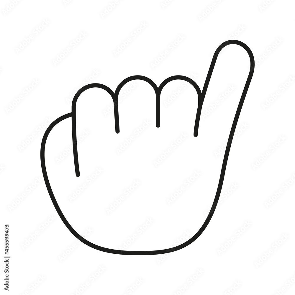 Isolated hand doing sign language Vector illustration Isolated hand doing sign language Vector illustration