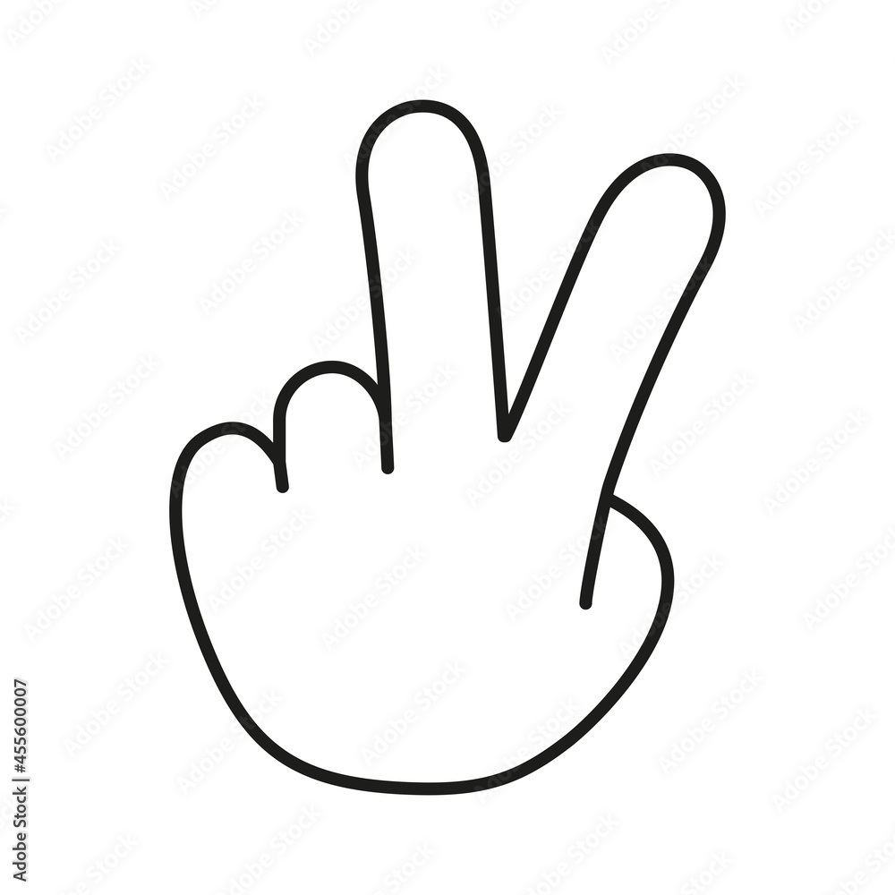 Isolated hand doing sign language Vector illustration Isolated hand doing sign language Vector illustration