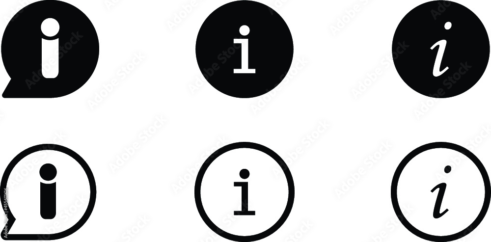 information icon for website - Set of icon - Info button - Help symbol in internet information icon for website - Set of icon - Info button - Help symbol in internet