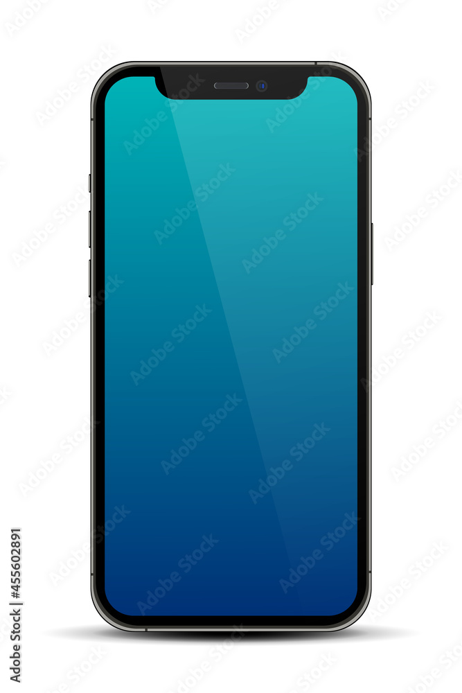 Realistic phone isolated on a white background. smartphone template for your mockup. Vector illustration Realistic phone isolated on a white background. smartphone template for your mockup. Vector illustration