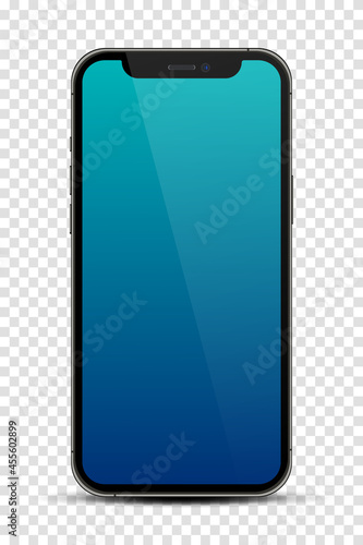 Realistic phone isolated on a white background. smartphone template for your mockup. Vector illustration