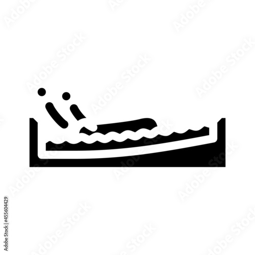 flow board water sport glyph icon vector. flow board water sport sign. isolated contour symbol black illustration