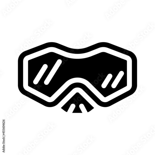 diving mask glyph icon vector. diving mask sign. isolated contour symbol black illustration