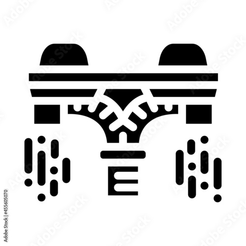 flyboard equipment glyph icon vector. flyboard equipment sign. isolated contour symbol black illustration
