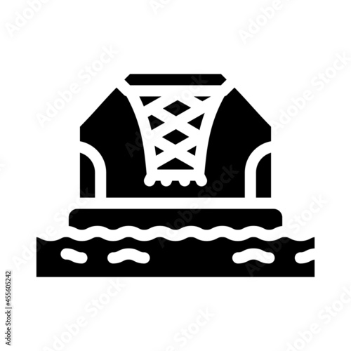 water basketball glyph icon vector. water basketball sign. isolated contour symbol black illustration