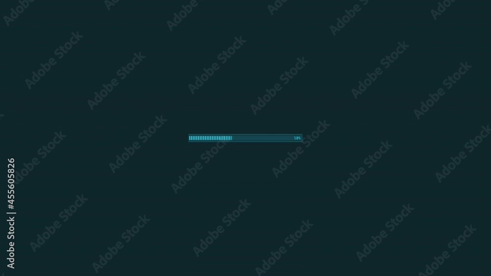 Animated HUD infographic element loading progress bar Animated HUD infographic element loading progress bar