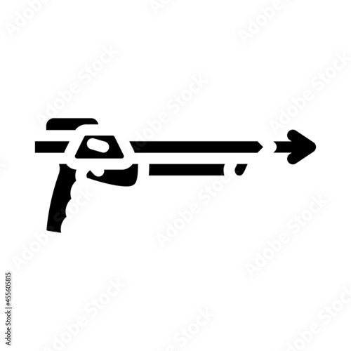 spearfishing underwater hobby glyph icon vector. spearfishing underwater hobby sign. isolated contour symbol black illustration