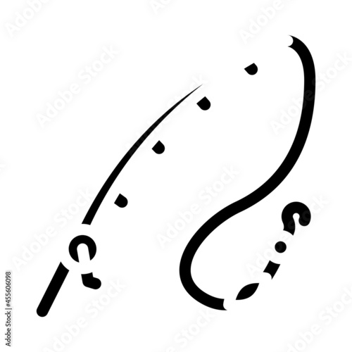 fishing water sport glyph icon vector. fishing water sport sign. isolated contour symbol black illustration