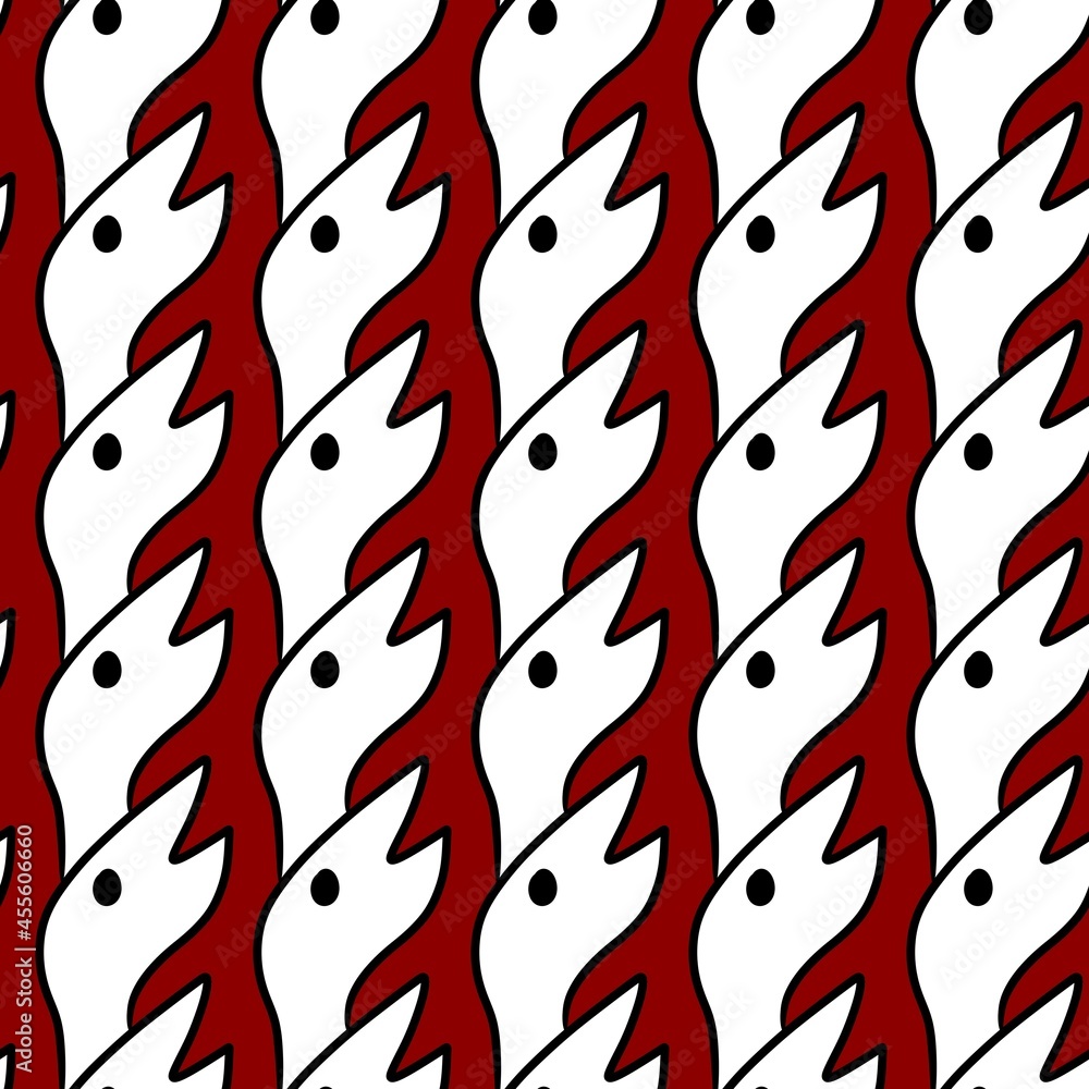 seamless pattern of cute monster cartoon seamless pattern of cute monster cartoon