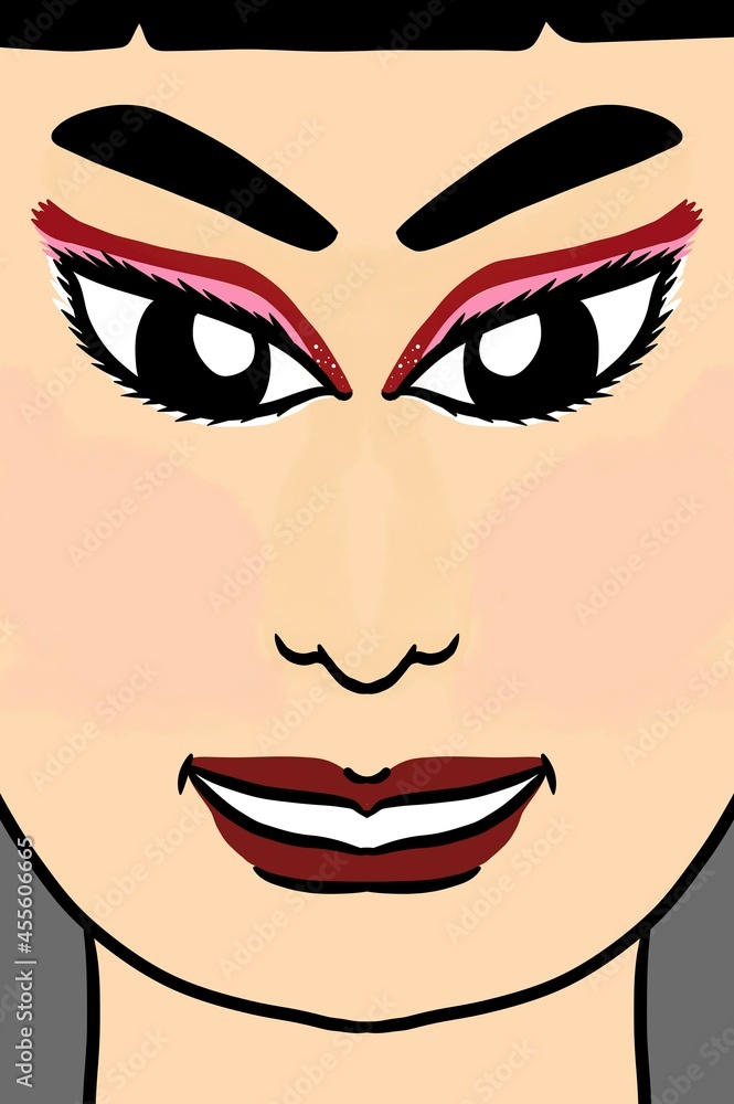 cute woman face cartoon background cute woman face cartoon background