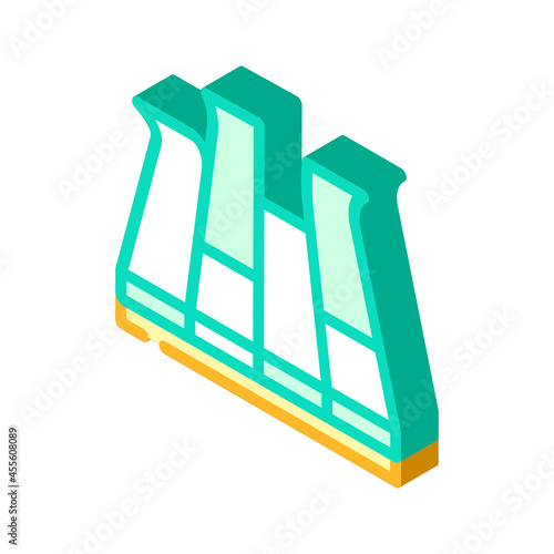 modular pva cover floor isometric icon vector. modular pva cover floor sign. isolated symbol illustration