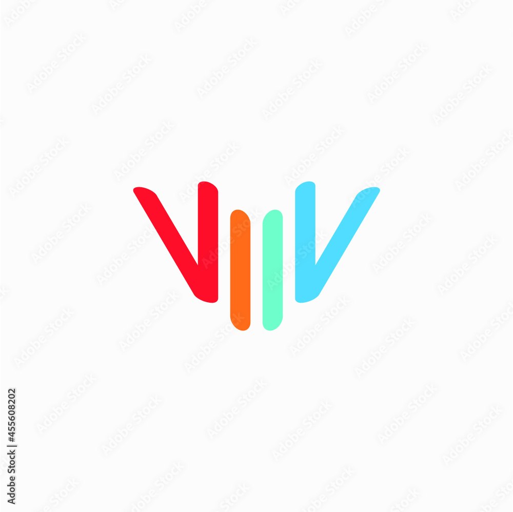 W initial marketing logo vector image W initial marketing logo vector image