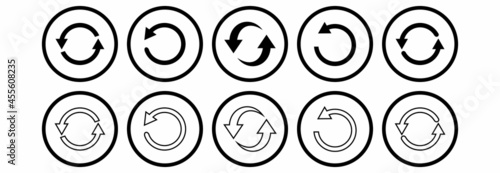refresh icon, reload icon, rotation icon vector refresh symbol illustrations