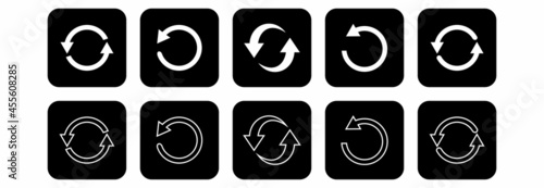 refresh icon, reload icon, rotation icon vector refresh symbol illustrations