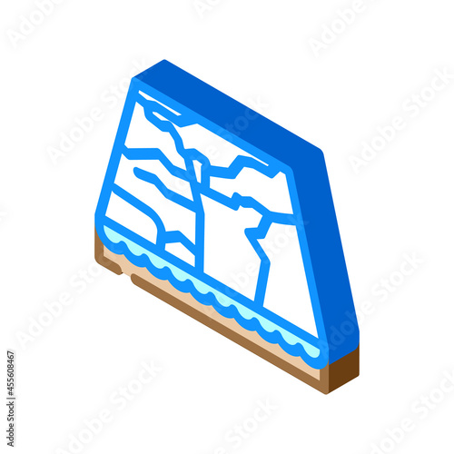 marble material floor layer isometric icon vector. marble material floor layer sign. isolated symbol illustration