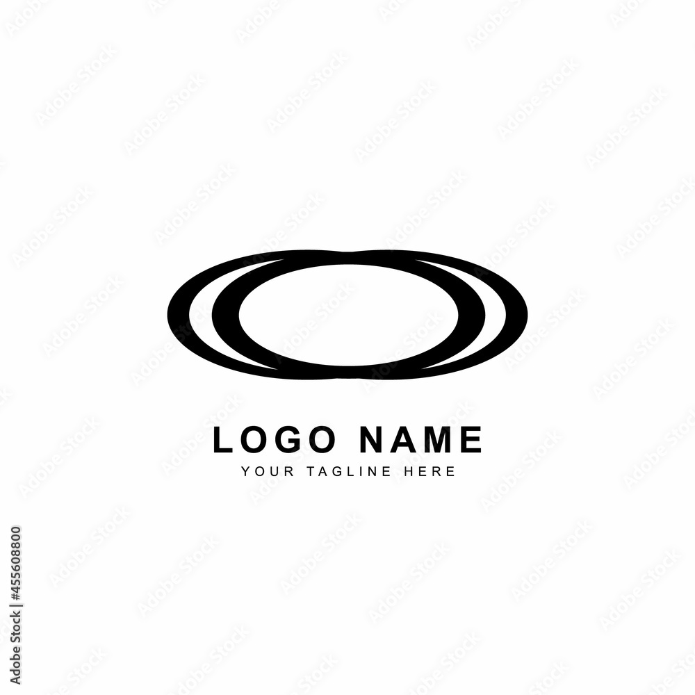 Creative black logo design on white background for business and brand.