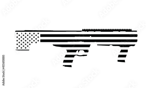 Smith and Wesson MP 12 Gauge Shotgun Silhouette American Flag