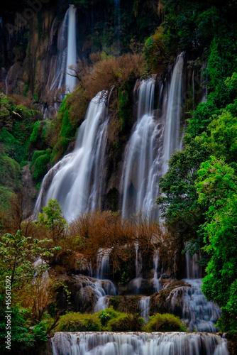 Tee lor su waterfall in Thailand at the tropical forest   Umphang District  Tak Province  Thailand