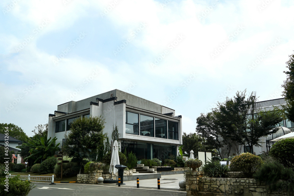Fototapeta premium modern house in the park