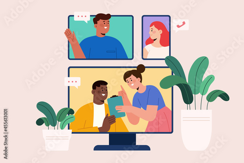 Video call via different devices