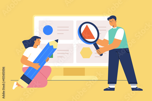 Students having online class