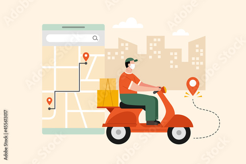 Scooter delivery in covid pandemic
