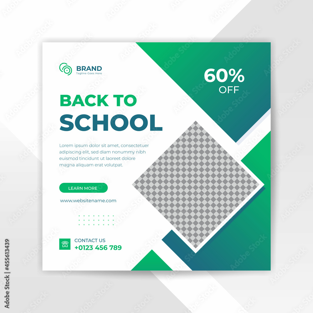 School Admission Social Media Banner Template School Admission Social Media Banner Template