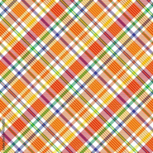 Rainbow Diagonal Plaid Tartan textured Seamless Pattern Design