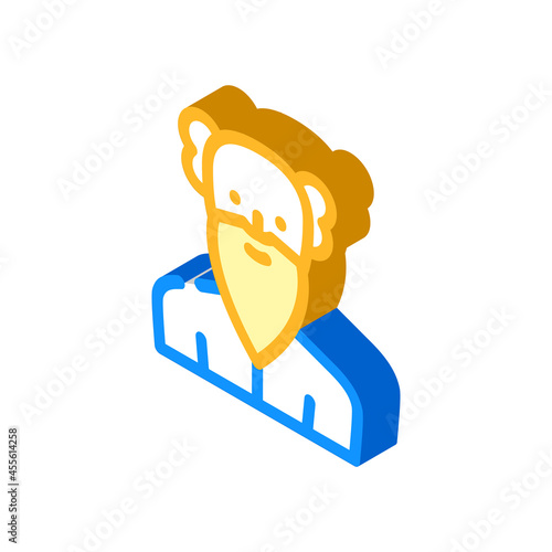 old age man isometric icon vector. old age man sign. isolated symbol illustration