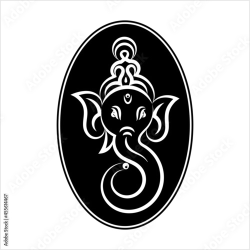 Ganesha The Lord Of Wisdom Calligraphic Style M_2109019