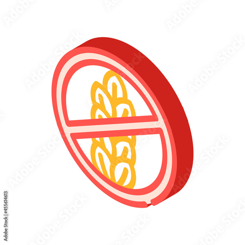 gluten free isometric icon vector. gluten free sign. isolated symbol illustration