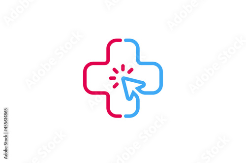 Online medical logo design template. Health and medicine symbol
