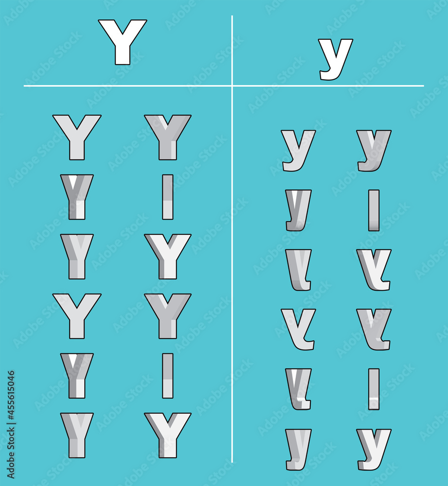 3D Animation Capital Letters Lower Case Y 3D Animation Capital Letters Lower Case Y