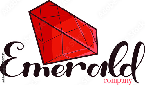Cute and funny logo for emerald store or company