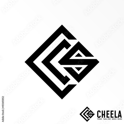 Letter or word CCS font in Rectangular line image graphic icon logo design abstract concept vector stock. Can be used as a symbol related to initial or monogram.