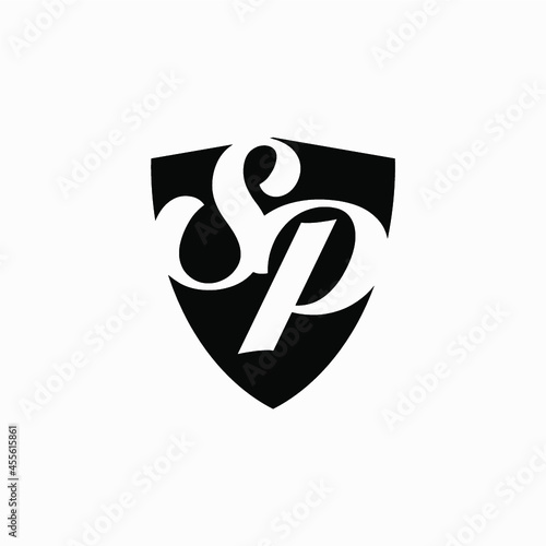 SP badge logo vector image