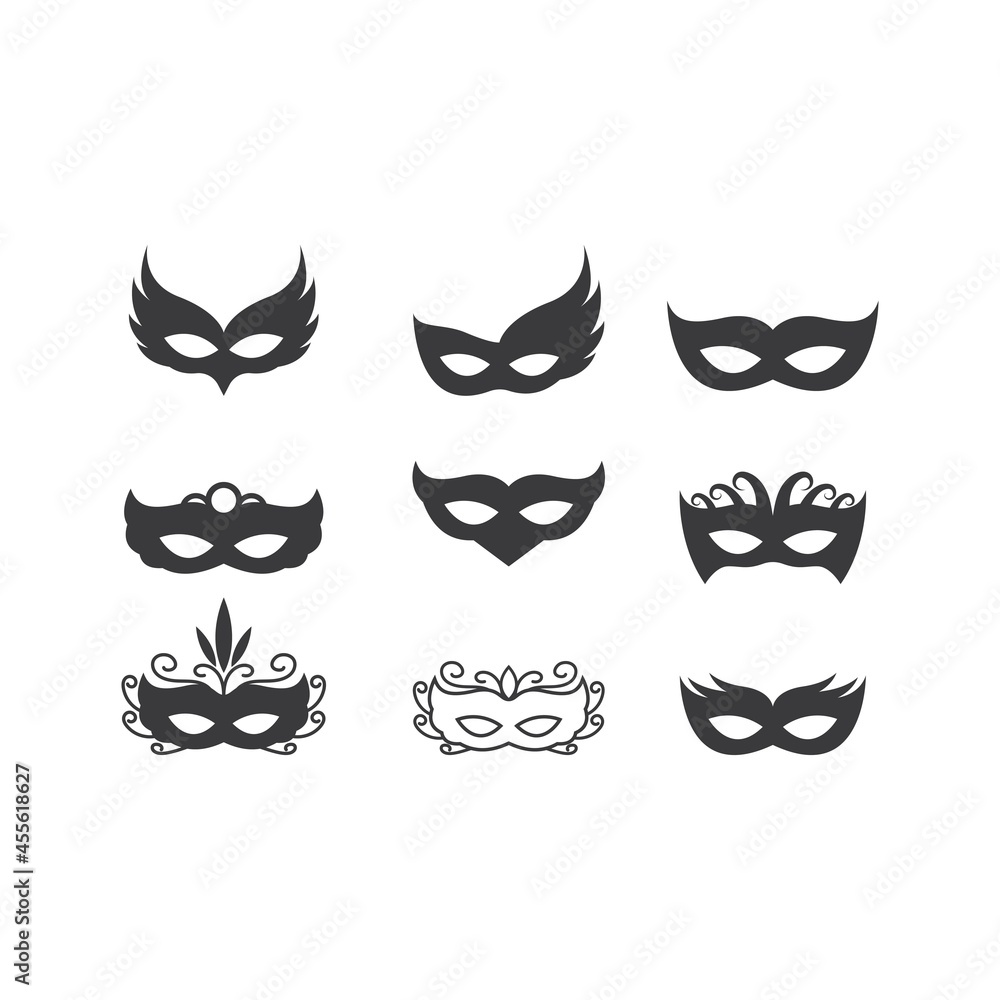 Party mask black icon Party mask black icon