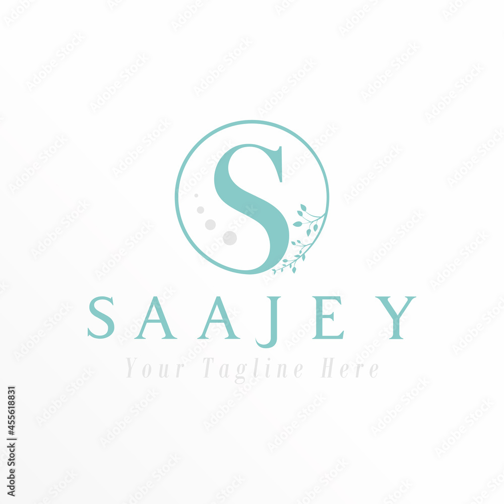Letter or word S serif font with Leaves image graphic icon logo design abstract concept vector stock. Can be used as a symbol related to Salon or Spa. Letter or word S serif font with Leaves image graphic icon logo design abstract concept vector stock. Can be used as a symbol related to Salon or Spa.
