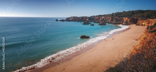Leinwand Poster Atlantic coast in Algarve, Portugal