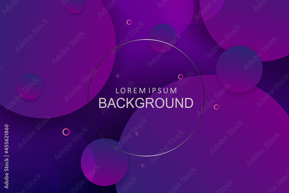 Dark background blue and purple gradient, circles set