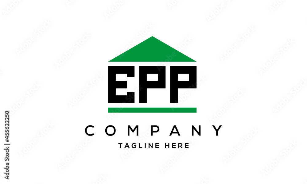 Fototapeta premium EPP three letter house for real estate logo design