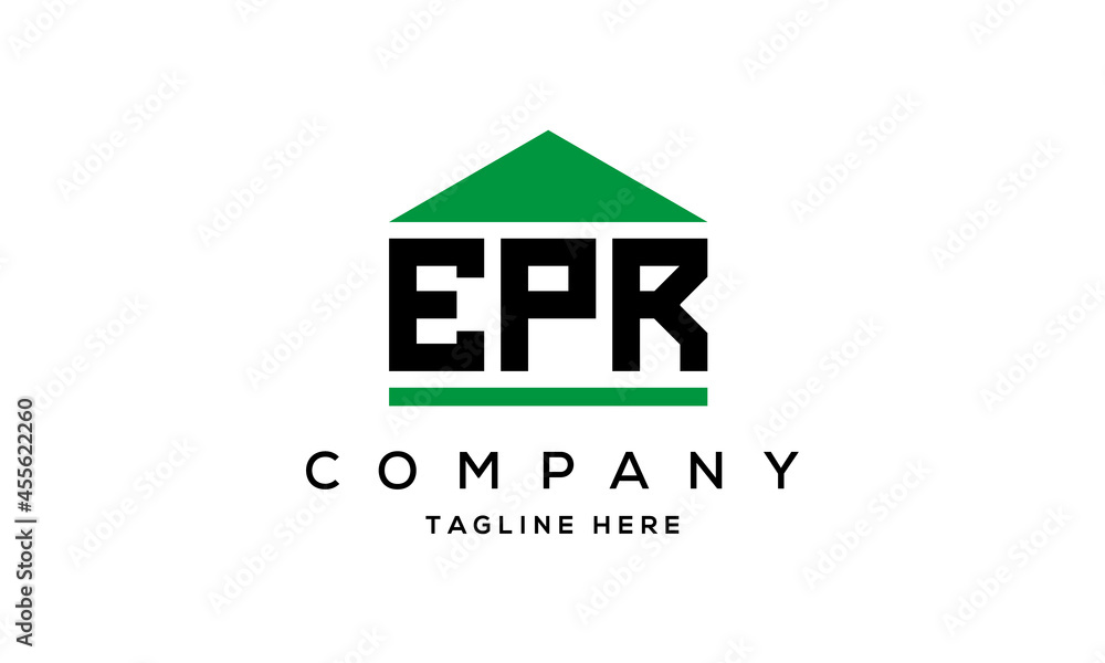 EPR three letter house for real estate logo design EPR three letter house for real estate logo design