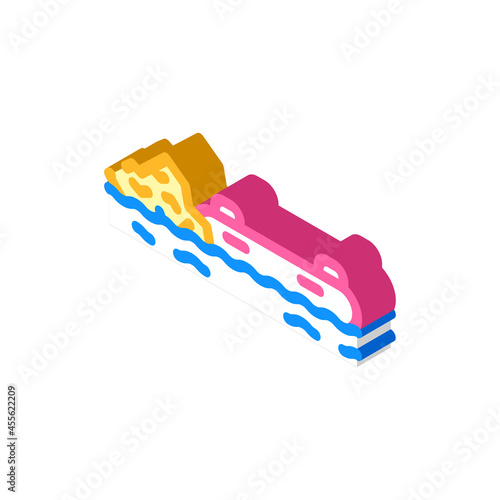 rafting water sport isometric icon vector. rafting water sport sign. isolated symbol illustration