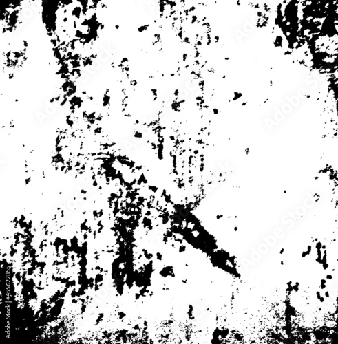 Black and white grunge distress overlay texture. Abstract surface dust and rough dirty wall background concept. Distress illustration simply place over object to create grunge effect. 