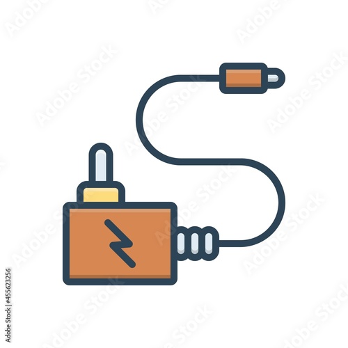 Color illustration icon for adapter