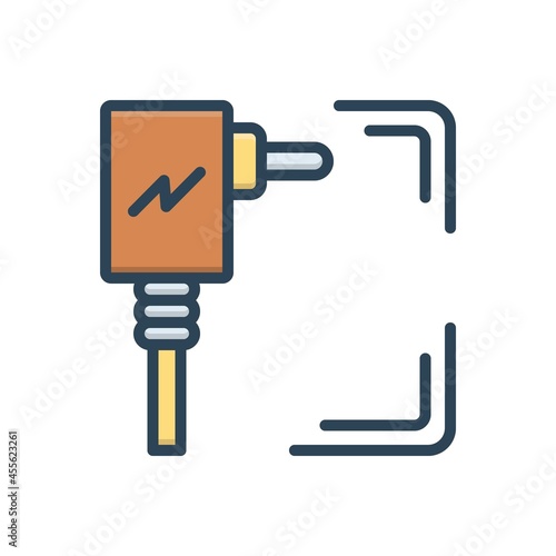 Color illustration icon for adapter