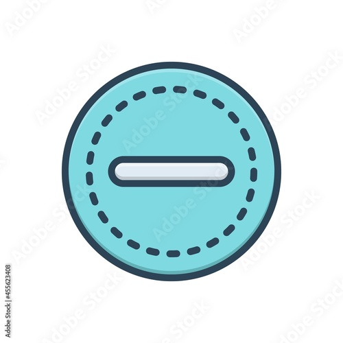 Color illustration icon for negative photo